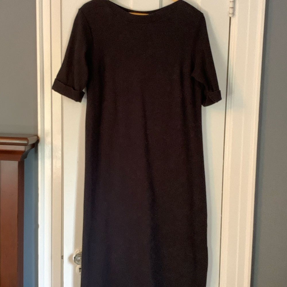Talbots Black Jersey-Cotton Dress